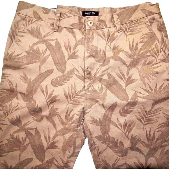 Nautica floral print men's pants size 38x30 modern slim fit